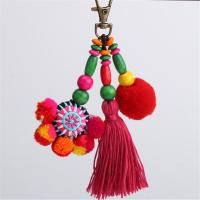 Caddice Bag Pendant with Wood & Zinc Alloy Tassel handmade multifunctional multi-colored 150mm Sold By PC