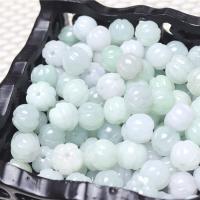 Jade kralen, Jadite, Pompoen, natuurlijk, gepolijst & DIY, 9.5-10mm, Gat:Ca 1.5-2mm, 50/Lot, Verkocht door Lot