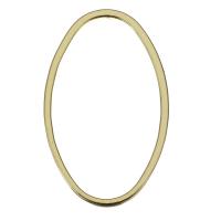 Messing Linking Ring, Hoge kwaliteit verzilverd en nooit vervagen, goud, nikkel, lood en cadmium vrij, 16x26x1mm, Ca 100/Lot, Verkocht door Lot