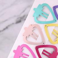 Hair Snap Clips Zinc Alloy Strawberry plated for woman Random Color nickel lead & cadmium free 37*30mm Sold By PC
