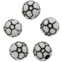 Acrylic Jewelry Beads Round white and black Approx 3mm Approx Sold By Bag