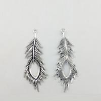 Zinc Alloy Leaf Pendants antique silver color plated nickel lead & cadmium free Approx 1mm Sold By Bag