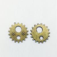 Zinc Alloy Jewelry Findings Gear Wheel antique bronze color plated nickel lead & cadmium free Sold By Bag