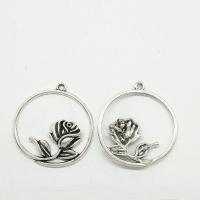 Zinc Alloy Pendants antique silver color plated hollow nickel lead & cadmium free Approx 2mm Sold By Bag