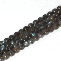 Mjesečev kamen perle, Krug, uglađen, različite veličine za izbor, siv, Rupa:Približno 1mm, Prodano By Strand