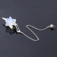 Natural Stone Pendulum with Stone & Zinc Alloy plated & Unisex 58mm 17mm 18mm 8mm Sold Per Approx 7.0 Inch Strand