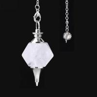 Natural Stone Pendulum with Brass plated & Unisex 54mm 20mm 8mm Sold Per Approx 7.0 Inch Strand