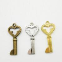 Zinc Alloy Key Pendants plated nickel lead & cadmium free Approx 2mm Sold By Bag