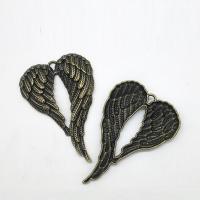 Wing Shaped Zinc Alloy Pendants antique bronze color plated nickel lead & cadmium free Approx 2mm Sold By Bag