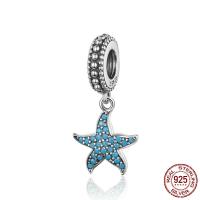 Cubic Zirconia Micro Pave 925 Sterling Silver Pendant Star real silver plated micro pave cubic zirconia Approx 2-3mm Sold By PC