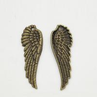 Wing Shaped Tibetan Style Pendants, antique bronze color plated, nickel, lead & cadmium free, 20x17x3mm, Hole:Approx 1mm, 50PCs/Bag, Sold By Bag