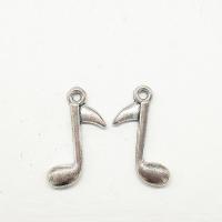 Zinc Alloy Pendants Music Note antique silver color plated nickel lead & cadmium free Approx 2mm Sold By Bag
