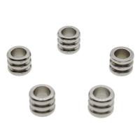 Stainless Steel Large Hole Bead original color Approx 5mm Approx Sold By Bag