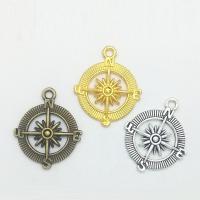 Zinc Alloy Hollow Pendants Compass plated nickel lead & cadmium free Approx 2mm Sold By Bag
