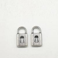 Zinc Alloy Lock Pendants antique silver color plated nickel lead & cadmium free Approx 3mm Sold By Bag