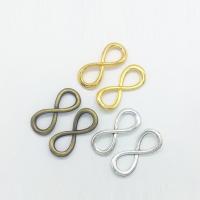 Zinc Alloy Connector Infinity plated 1/1 loop nickel lead & cadmium free Approx 6mm Sold By Bag