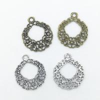 Tibetan Style Hollow Pendants, plated, more colors for choice, nickel, lead & cadmium free, 28x24x1.50mm, Hole:Approx 1mm, 100PCs/Bag, Sold By Bag
