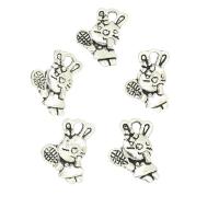 Zinc Alloy Animal Pendants Rabbit antique silver color plated nickel lead & cadmium free Approx 3mm Approx Sold By Bag