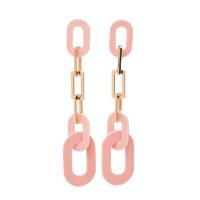 Zinc Alloy Drop Earrings with Acrylic sterling silver post pin gold color plated for woman nickel lead & cadmium free 126mm Sold By Pair