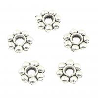 Zinc Alloy Spacer Beads Flower antique silver color plated nickel lead & cadmium free Approx 2mm Approx Sold By Bag