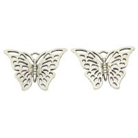 Zinc Alloy Animal Pendants Butterfly antique silver color plated nickel lead & cadmium free Approx 2mm Approx Sold By Bag