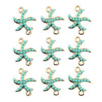 Zinc Alloy Pendants Starfish gold color plated nickel lead & cadmium free 10/Bag Sold By Bag