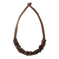Natural Stone Necklace with Nylon Cord plated for woman nickel lead & cadmium free Sold Per 19.2 Inch Strand