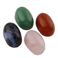 Pedras preciosas de cabochons , misto de pedras semi-preciosas, Oval, materiais diferentes para a escolha & não porosa, 30x20x15mm, 5PCs/Bag, vendido por Bag