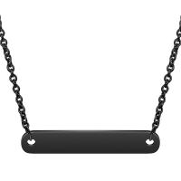 Titanium Steel Necklace with 1.96Inch extender chain plated oval chain & for woman Length Approx 17.7 Inch Sold By Lot