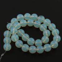 Opal Perlen, rund, blau, 12x11x11mm, Bohrung:ca. 1.5mm, ca. 32PCs/Strang, verkauft von Strang