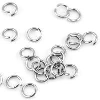 Pierścień ze stali nierdzewnej Otwarta, Stal nierdzewna, Platerowane w kolorze srebra, DIY & różnej wielkości do wyboru & różne style do wyboru, metaliza, sprzedane przez KG