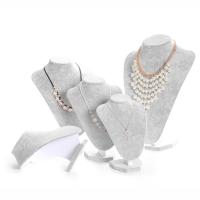 Exibição de colar de veludo, pelúcia, Sustentável & Engrossar & tamanho diferente para a escolha, cinza, vendido por PC