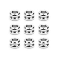 Stainless Steel Large Hole Beads Approx 4mm Sold By Bag