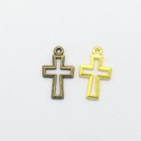 Tibetan Style Cross Pendants, plated, hollow, more colors for choice, nickel, lead & cadmium free, 17x10x1mm, Hole:Approx 1mm, 100PCs/Bag, Sold By Bag