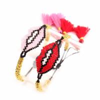 Seedbead Bracelet with Polyamide adjustable & for woman Lip Approx 6.3-9.5 Inch Sold By Lot