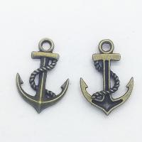 Zinc Alloy Ship Wheel & Anchor Pendant antique bronze color plated nickel lead & cadmium free Approx 1mm Sold By Bag