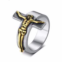 Hombres de acero inoxidable anillo del dedo, chapado, Joyería & diverso tamaño para la opción & para hombre, plateado, 18.5mm,6.5mm,2mm, Vendido por UD