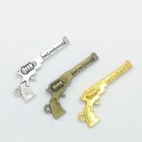 Zinc Alloy Gun Pendants plated nickel lead & cadmium free Approx 1mm Sold By Bag