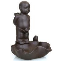 Backflow Incense Burner Purple Clay brown Sold By PC