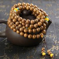 Wood Buddhist Beads Bracelet with Turquoise Unisex & anti-fatigue Length Approx 7.5 Inch Sold By Lot