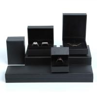 Papier Pudełko na biżuterię, ze Welwet, Zrównoważonego & Wytrzymała & różne style do wyboru, czarny, sprzedane przez PC