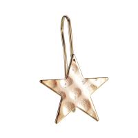Brass Hook Earwire Star real gold plated DIY & with loop nickel lead & cadmium free 29*19mm Sold By Lot