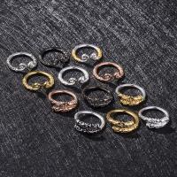 Messing Open -Finger-Ring, plattiert, unisex & verschiedene Stile für Wahl, keine, frei von Nickel, Blei & Kadmium, Größe:8, verkauft von PC