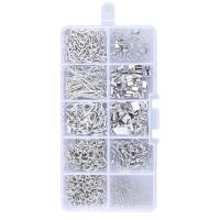 Zinc Alloy Jewelry Finding Set with Plastic Box plated environment-friendly package 10mm 4mm 8mm 2mm Sold By Box