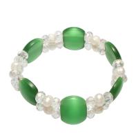 Freshwater Cultured Pearl Bracelet Green Aventurine with Freshwater Pearl & Glass Seed Beads natural for woman green 5mm 16mm Sold Per Approx 7.5 Inch Strand