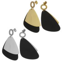 Stainless Steel Drop Earring with Resin plated for woman 57mm Sold By Pair