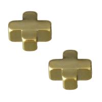 Brass Jewelry Beads Cross gold nickel lead & cadmium free Approx 1.5mm Sold By Lot