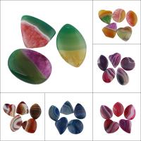 Grânulos de gemstone jóias, Disposições de ágata, Mais cores pare escolha, 32x53x6-38x34x6mm, Buraco:Aprox 1.5mm, 5PCs/Bag, vendido por Bag