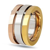 Prst prsten od inoxa, Nehrđajući čelik, pozlaćen, modni nakit & različite veličine za izbor & za žene, 12mm, Veličina:6-10, Prodano By PC