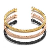 acier inoxydable bracelet manchette, Placage, bijoux de mode & pour femme, plus de couleurs à choisir, 3.6mmuff0c63mm, Vendu par brin